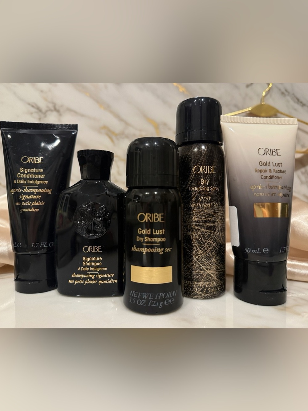Oribe Luxury Travel + Mini Set (5‑Piece) – Signature & Gold Lust Collection